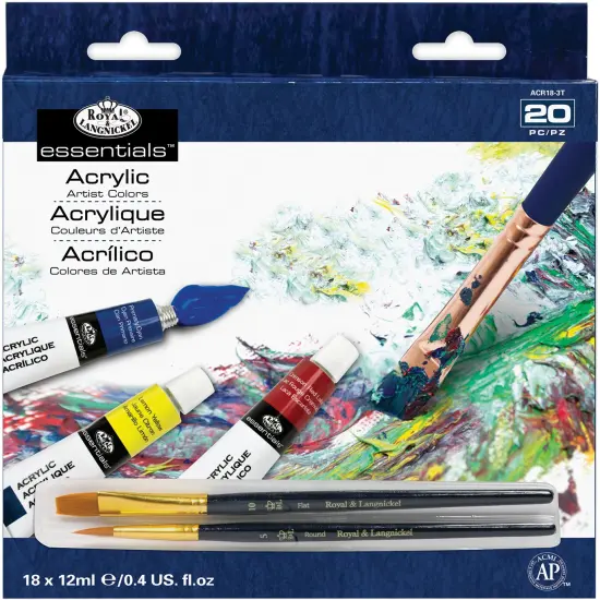 Royal & Langnickel(R) essentials(TM) Acrylic Paints 12ml-18/Pkg {1}