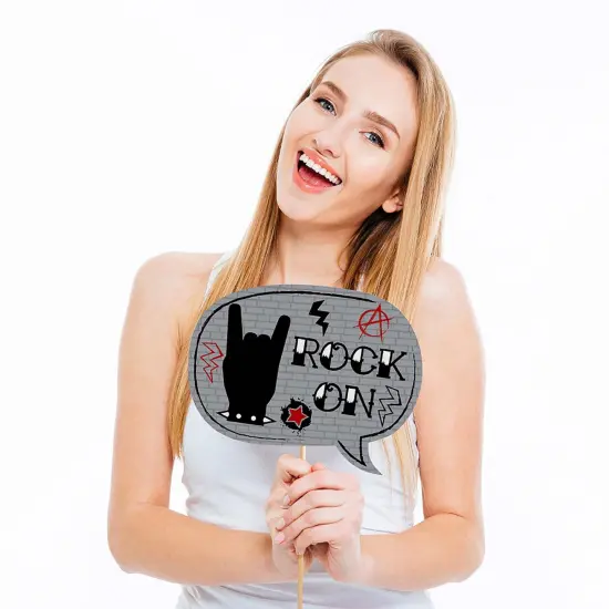 Big Dot of Happiness Party Like a Rockstar - Photo Booth Props Kit - 20 Count {4}