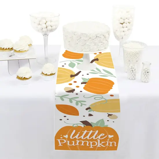 Big Dot of Happiness Little Pumpkin - Petite Fall Birthday Party or Baby Shower Paper Table Runner - 12 x 60 inches {3}