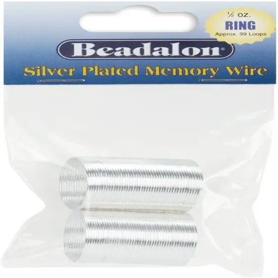 Beadalon Memory Wire Ring .62mm .5oz-Silver-Plated - 99 Coils {1}