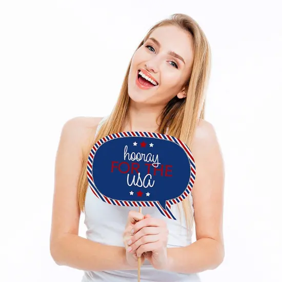 Big Dot of Happiness 4th of July - Photo Booth Props Kit - 20 Count {4}