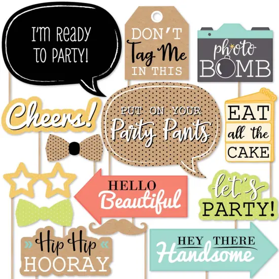 Big Dot of Happiness Put On Your Party Pants - Photo Booth Props Kit - 20 Count {1}