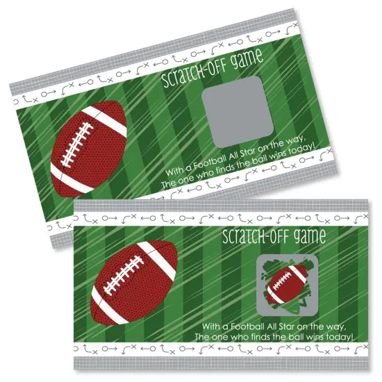 Big Dot of Happiness End Zone - Football - Baby Shower or Birthday Party Game Scratch Off Cards - 22 Count {1}