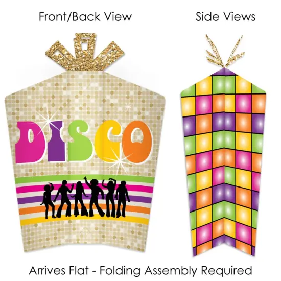 Big Dot of Happiness 70's Disco - Table Decorations - 1970s Disco Fever Party Fold and Flare Centerpieces - 10 Count {3}