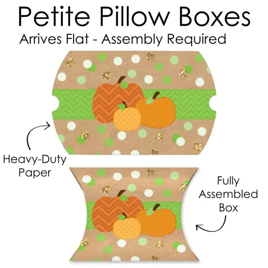 Big Dot of Happiness Pumpkin Patch - Favor Gift Boxes - Fall, Halloween or Thanksgiving Party Petite Pillow Boxes - Set of 20 {7}