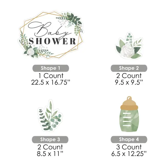 Big Dot of Happiness Boho Botanical Baby - Yard Sign and Outdoor Lawn Decorations - Greenery Baby Shower Yard Signs - Set of 8 {7}