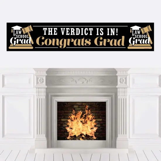 Big Dot of Happiness Law School Grad - Future Lawyer Graduation Party Decorations Party Banner {1}