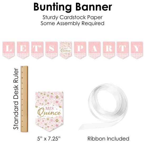 Big Dot of Happiness Mis Quince Anos - Quinceanera Sweet 15 Birthday Party Supplies Decoration Kit - Decor Galore Party Pack - 51 Pieces {7}