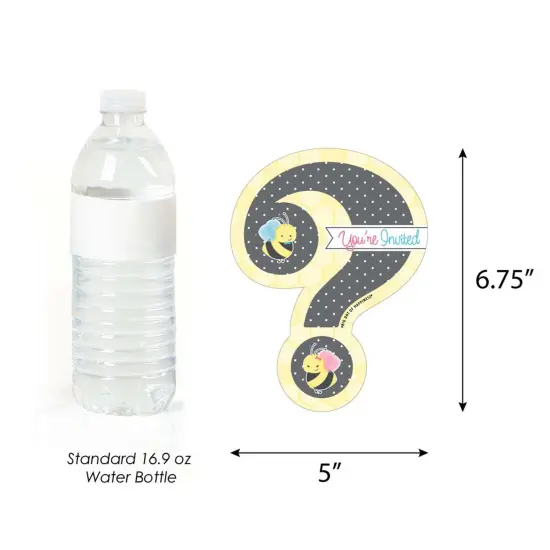 Big Dot of Happiness What Will It Bee - Shaped Fill-In Invitations - Gender Reveal Invitation Cards with Envelopes - Set of 12 {6}