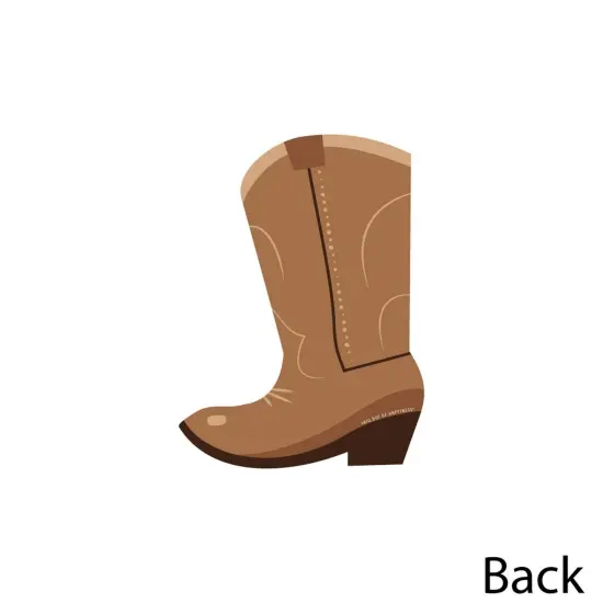 Big Dot of Happiness Western Hoedown - Cowboy Boot Decorations DIY Wild West Cowboy Party Essentials - Set of 20 {4}