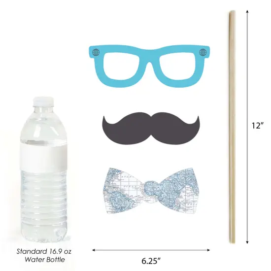 Big Dot of Happiness Precious Cargo - Blue - Boy Baby Shower Photo Booth Props Kit - 20 Count {6}