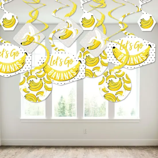 Big Dot of Happiness Let's Go Bananas - Tropical Party Hanging Decor - Party Decoration Swirls - Set of 40 {4}