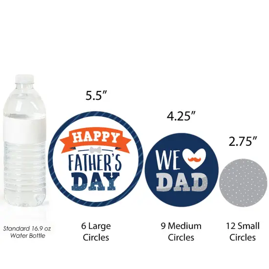 Big Dot of Happiness Happy Father's Day - We Love Dad Party Giant Circle Confetti - Party Decorations - Large Confetti 27 Count {4}