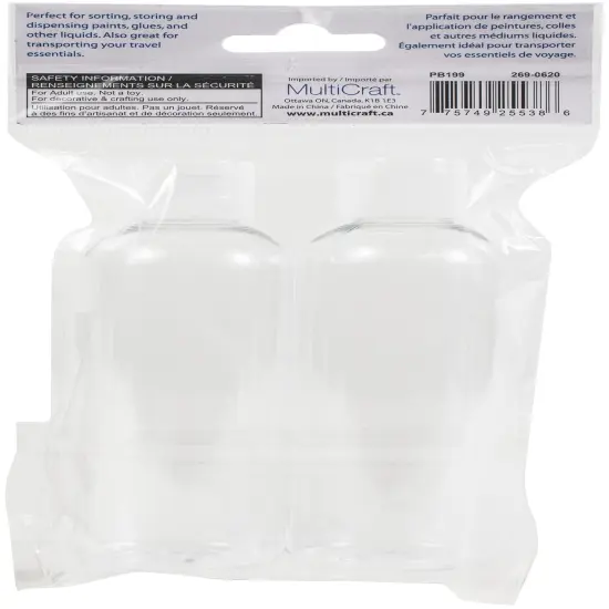 Craft Medley Empty Paint Bottles 2/Pkg-4oz {3}