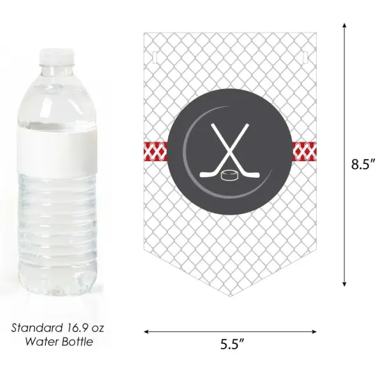 Big Dot of Happiness Shoots and Scores - Hockey - Baby Shower Bunting Banner - Sports Party Decorations - Welcome Baby {3}