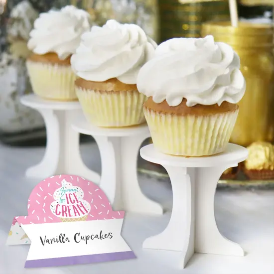 Big Dot of Happiness Scoop Up The Fun - Ice Cream - Sprinkles Party Tent Buffet Card - Table Setting Name Place Cards - Set of 24 {6}