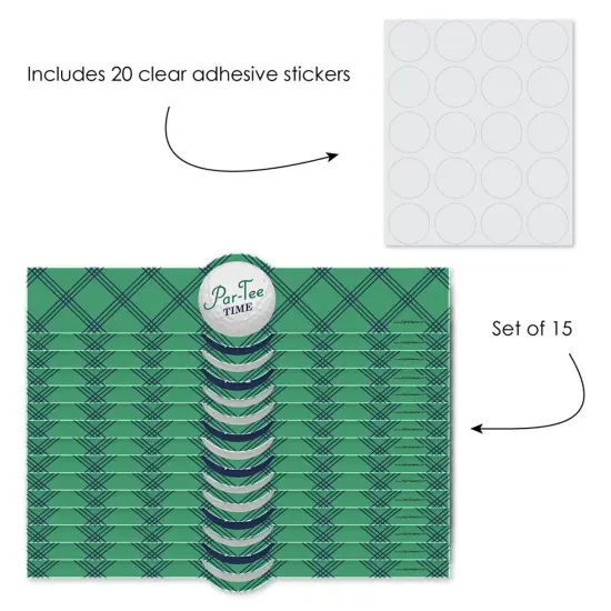 Big Dot of Happiness Par-Tee Time - Golf - DIY Party Supplies - Birthday or Retirement Party DIY Wrapper Favors & Decorations - Set of 15 {3}