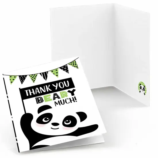 Big Dot of Happiness Party Like a Panda Bear - Baby Shower or Birthday Party Thank You Cards (8 count) {1}