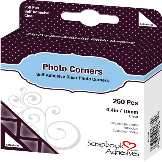 Scrapbook Adhesives Photo Corners Self-Adhesive .375" 250/Pk-Clear {1}