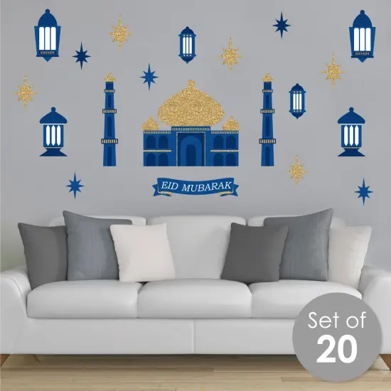 Big Dot of Happiness Eid Mubarak - Peel and Stick Ramadan Vinyl Wall Art Stickers - Wall Decals - Set of 20 {3}