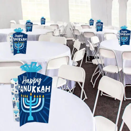 Big Dot of Happiness Hanukkah Menorah - Table Decorations - Chanukah Holiday Party Fold and Flare Centerpieces - 10 Count {3}