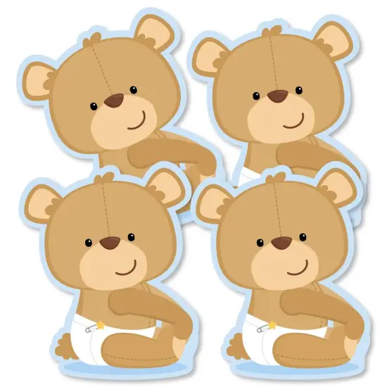 Big Dot of Happiness Baby Boy Teddy Bear - Decorations DIY Baby Shower Party Essentials - Set of 20 {3}