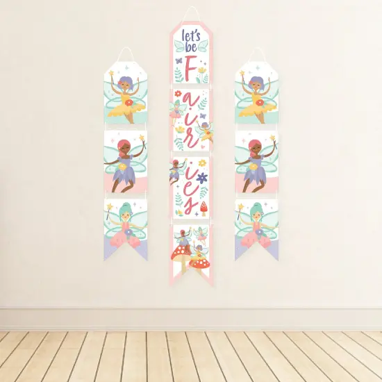Big Dot of Happiness Let's Be Fairies - Hanging Vertical Paper Door Banners - Fairy Garden Birthday Party Wall Decoration Kit - Indoor Door Decor {4}