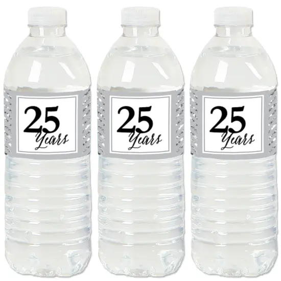 Big Dot of Happiness We Still Do - 25th Wedding Anniversary - Anniversary Party Water Bottle Sticker Labels - Set of 20 {1}