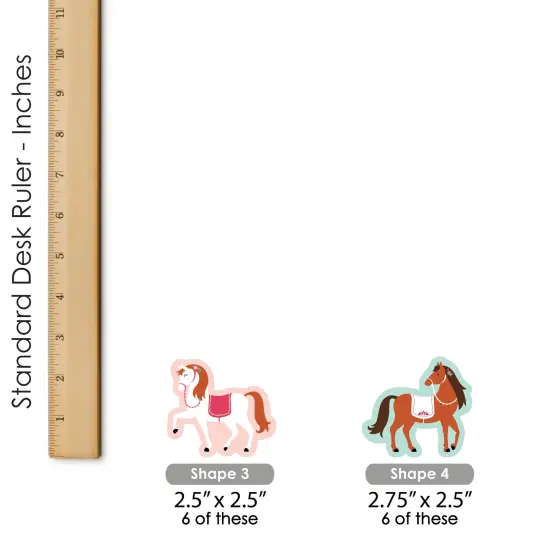 Big Dot of Happiness Run Wild Horses - DIY Shaped Pony Birthday Party Cut-Outs - 24 Count {7}