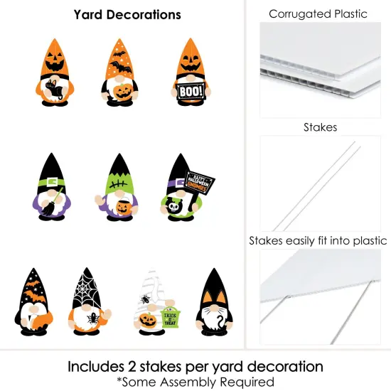 Big Dot of Happiness Halloween Gnomes - Gnome Lawn Decorations - Outdoor Spooky Fall Party Yard Decorations - 10 Piece {7}