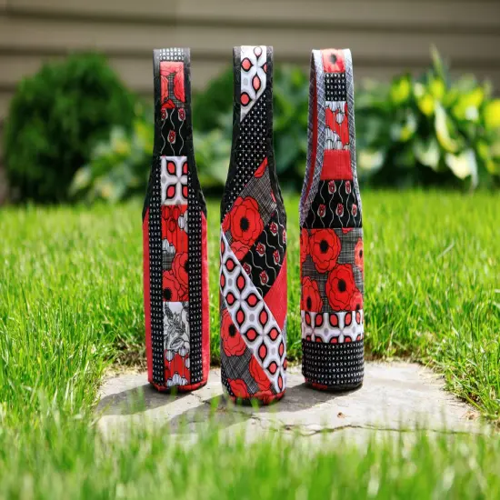 June Tailor Quilt As You Go Wine Tote-Assorted 3/Pkg {3}