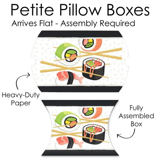 Big Dot of Happiness Let&rsquo;s Roll - Sushi - Favor Gift Boxes - Japanese Party Petite Pillow Boxes - Set of 20 {7}