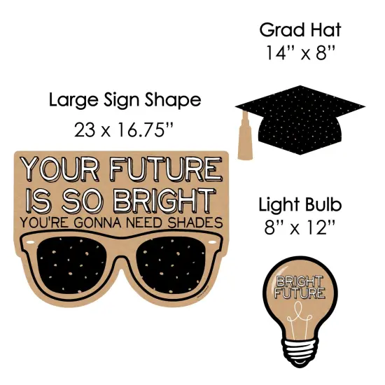 Big Dot of Happiness Bright Future Outdoor Decorations - Graduation Signs - Set of 8 {7}