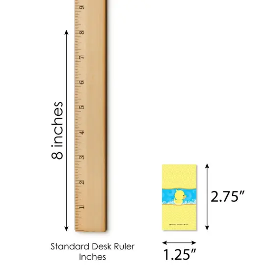 Big Dot of Happiness Ducky Duck - Mini Candy Bar Wrapper Stickers - Baby Shower or Birthday Party Small Favors - 40 Count {6}
