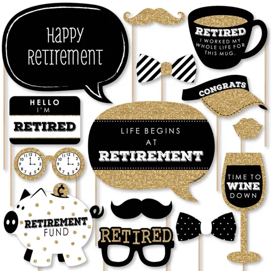 Big Dot of Happiness Happy Retirement - Retirement Party Photo Booth Props Kit - 20 Count {1}