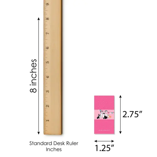 Big Dot of Happiness Pawty Like a Puppy Girl - Mini Candy Bar Wrapper Stickers - Pink Dog Baby Shower or Birthday Party Small Favors - 40 Count {6}