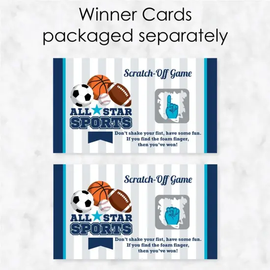 Big Dot of Happiness Go, Fight, Win - Sports - Baby Shower or Birthday Party Game Scratch Off Cards - 22 Count {4}