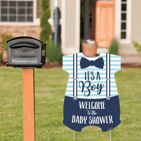 Big Dot of Happiness It's a Boy - Party Decorations - Blue Baby Shower Welcome Yard Sign {3}