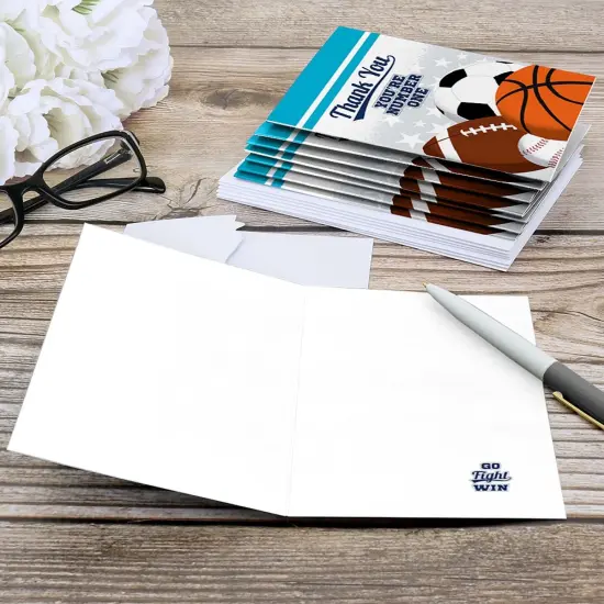 Big Dot of Happiness Go, Fight, Win - Sports - Baby Shower or Birthday Party Thank You Cards (8 count) {6}