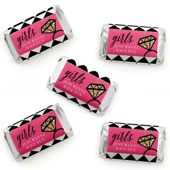 Big Dot of Happiness Girls Night Out - Mini Candy Bar Wrapper Stickers - Bachelorette Party Small Favors - 40 Count {1}