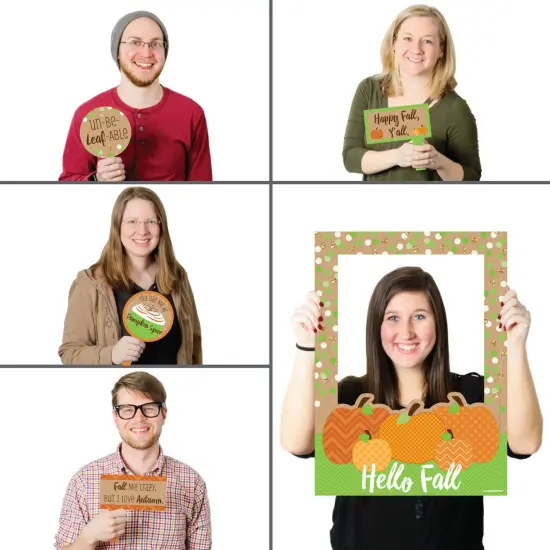 Big Dot of Happiness Pumpkin Patch - Fall, Halloween or Thanksgiving Party Photo Booth Picture Frame and Props - Printed on Sturdy Material {3}