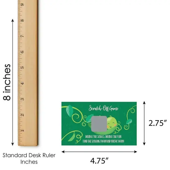 Big Dot of Happiness Double the Fun - Twins Two Peas in a Pod - Baby Shower or First Birthday Party Game Scratch Off Cards - 22 Count {7}