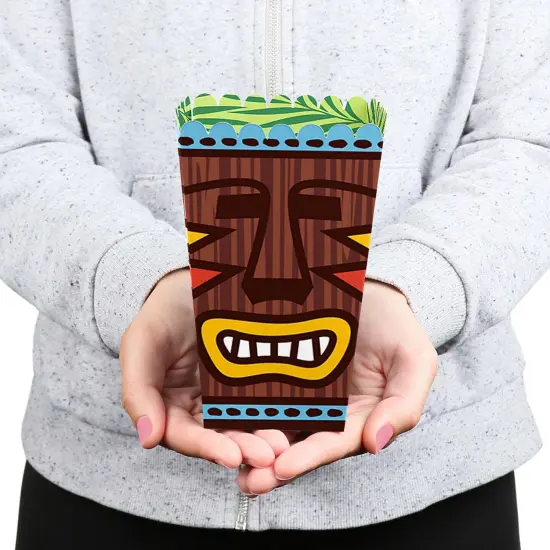 Big Dot of Happiness Tiki Luau - Tropical Hawaiian Summer Party Favor Popcorn Treat Boxes - Set of 12 {6}