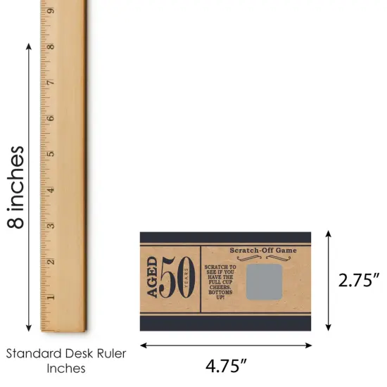 Big Dot of Happiness 50th Milestone Birthday - Birthday Party Game Scratch Off Cards - 22 Count {7}