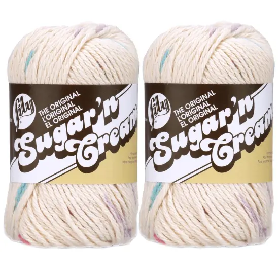 (Pack of 2) Lily Sugar'n Cream Yarn - Ombres-Potpourri Print {1}