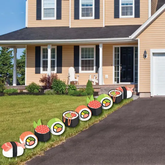 Big Dot of Happiness Let's Roll - Sushi - Lawn Decorations - Outdoor Japanese Party Yard Decorations - 10 Piece {4}