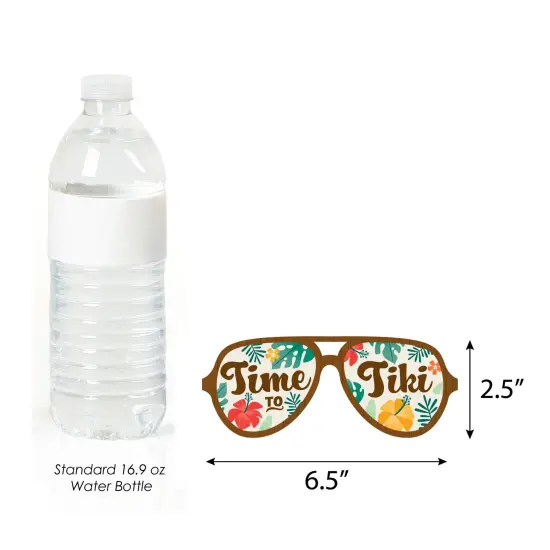 Big Dot of Happiness Tropical Luau Glasses - Paper Card Stock Hawaiian Beach Party Photo Booth Props Kit - 10 Count {6}