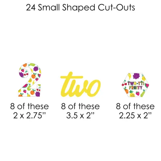 Big Dot of Happiness 2nd Birthday TWO-tti Fruity - Frutti Summer Second Birthday Party DIY Decorations - Clothespin Garland Banner - 44 Pieces {7}