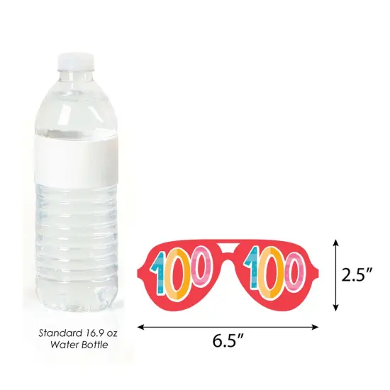 Big Dot of Happiness Happy 100th Day of School Glasses - Paper Card Stock 100 Days Party Photo Booth Props Kit - 10 Count {6}