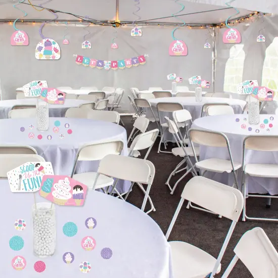 Big Dot of Happiness Scoop Up The Fun - Ice Cream - Sprinkles Party Supplies Decoration Kit - Decor Galore Party Pack - 51 Pieces {4}